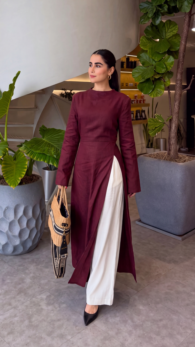 Deep Maroon Co-Ord Set